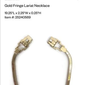 Lanvin Gold fringe Lariat necklace.